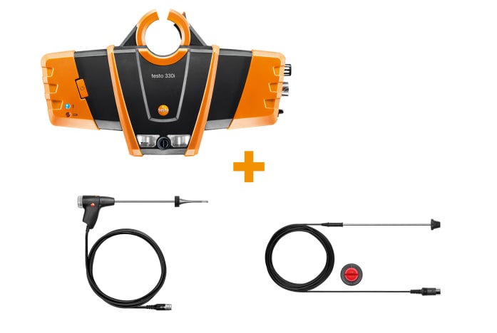 testo 330i heating engineering set - Flue gas measurement on gas, oil and solid fuel systems